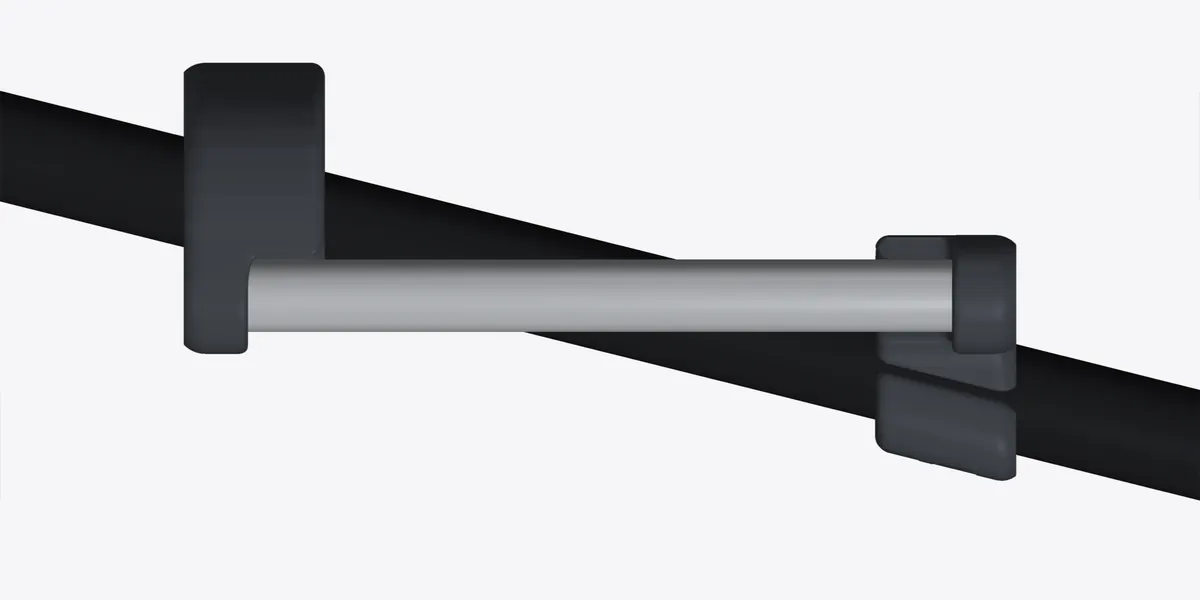 Side view of rail v12 with the mounts closer together