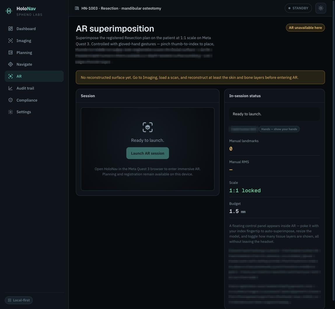 HoloNav AR superimposition: 1:1 scale plan on Meta Quest 3