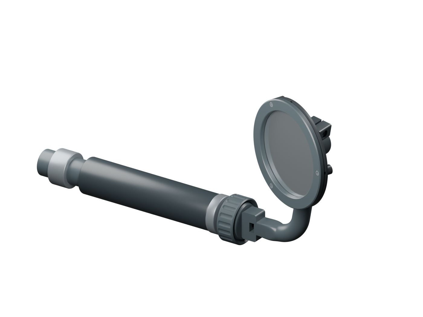 Current round mirror and curved support CAD concept